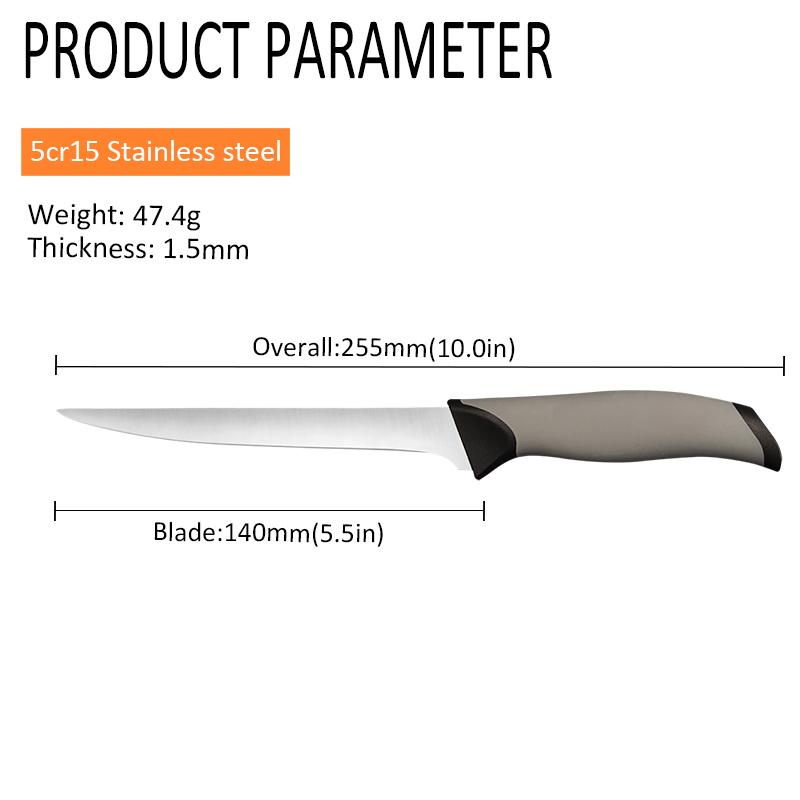 Nerezový krájecí nůž Kuchyňský nůž Profesionální vykosťovací nůž Řeznický nůž sekáček Venkovní kempingový nůž s pouzdrem