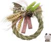 Osaka Choseido New Shimenawa Stylish Entrance Wreath with Approximately 19cm Rin Dried Flower Beckoning Cat Chopstick Rest Included Year's Decoration,