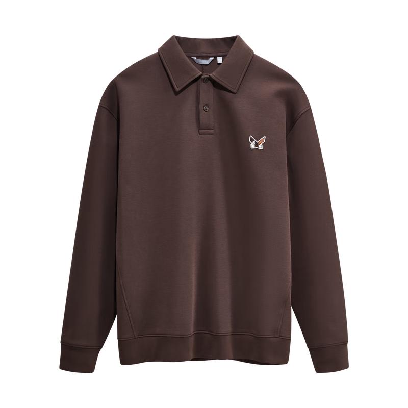 

JIUMUWANG Унисекс Термальный Свитшот с Воротником Поло XL