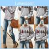 Felpa Natalizia da Donna Elegante a Manica Lunga Pullover per Occasioni Festive