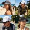 Solar Powered Cooling Cap with Fan Summer Breathable Mesh Sun Visor Hat Sun Protection Outdoor Hat USB Rechargeable Cooling Cap