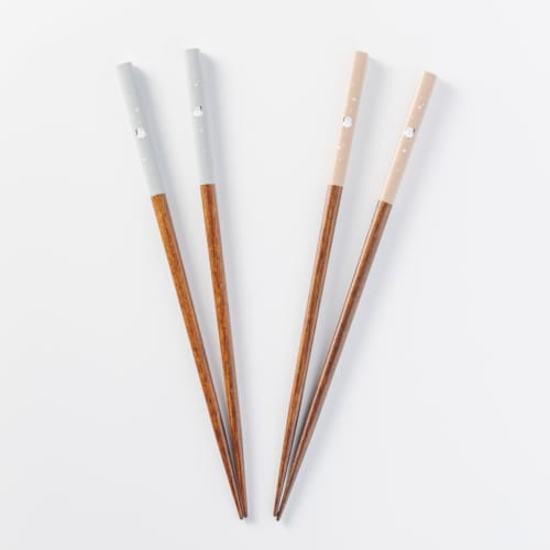 Sunlife Chopsticks, Dishwasher Safe, Adult, Long, Cute, 22.5cm, Shimaenaga (Long-tailed Tit) Design, Natural Wood, Brown, Made in Japan, H-06758