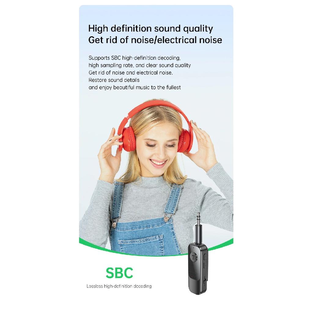 2 In 1 Wireless Bluetooth 5.3 Receiver Transmitter Adapter 3.5mm TF Jack For Car Music Audio Aux Headphones Reciever Handsfree