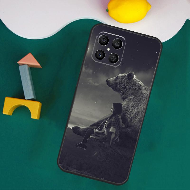 Cute Cartoon Bear Case For Honor 200 Lite 50 70 90 X9a X8a X8 X9 X8b X9c X9b Honor Magic 5 6 Pro 7 Lite Cover