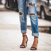 European & American Women's Ripped Skinny Jeans for Foreign Trade