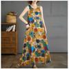New Long Dresses Summer New Plus Size Sleeveless Round Neck Printed Dresses