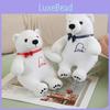 Bowtie White Bear Plush Toy Cartoon Animal Stuffed Doll Decoration Kids Gift