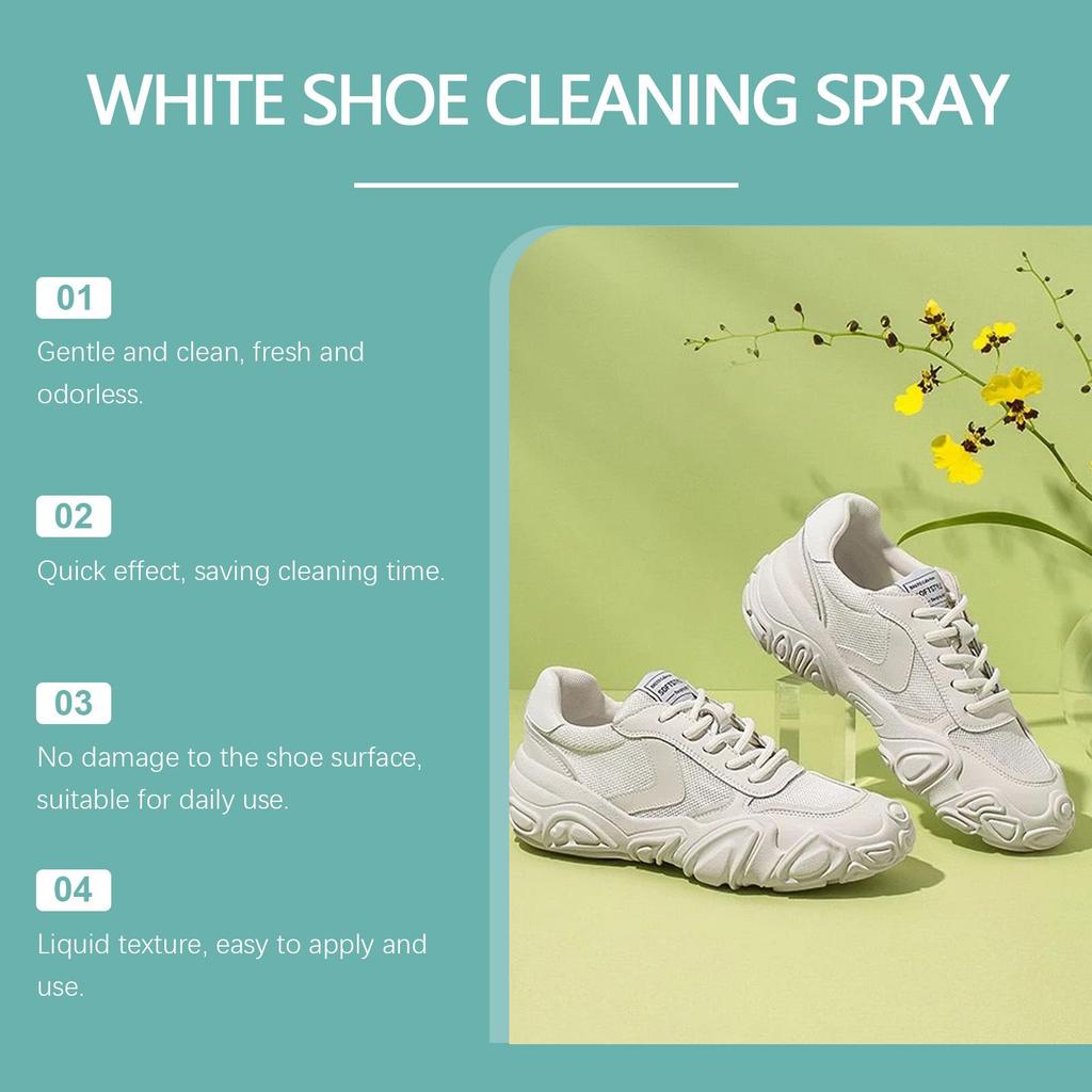 JUE FISH Portable White Shoe Cleaner and Anti-Yellowing Stain Remover