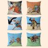 T-Tin-tin Office Cushion Pillowcase Car Cushion Cover45X45CM Lumbar Pillowcase Sofa Pillowcover