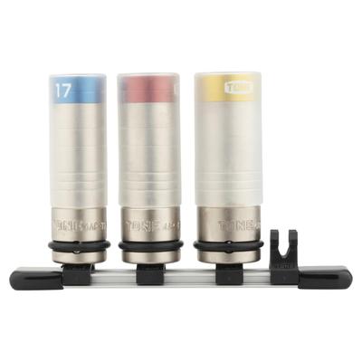 TONE Impact Thin Foil Nut Socket Set with Protector HAP403N Drive Angle 3 Items (with Holder) 12.7mm (1/2") Contents