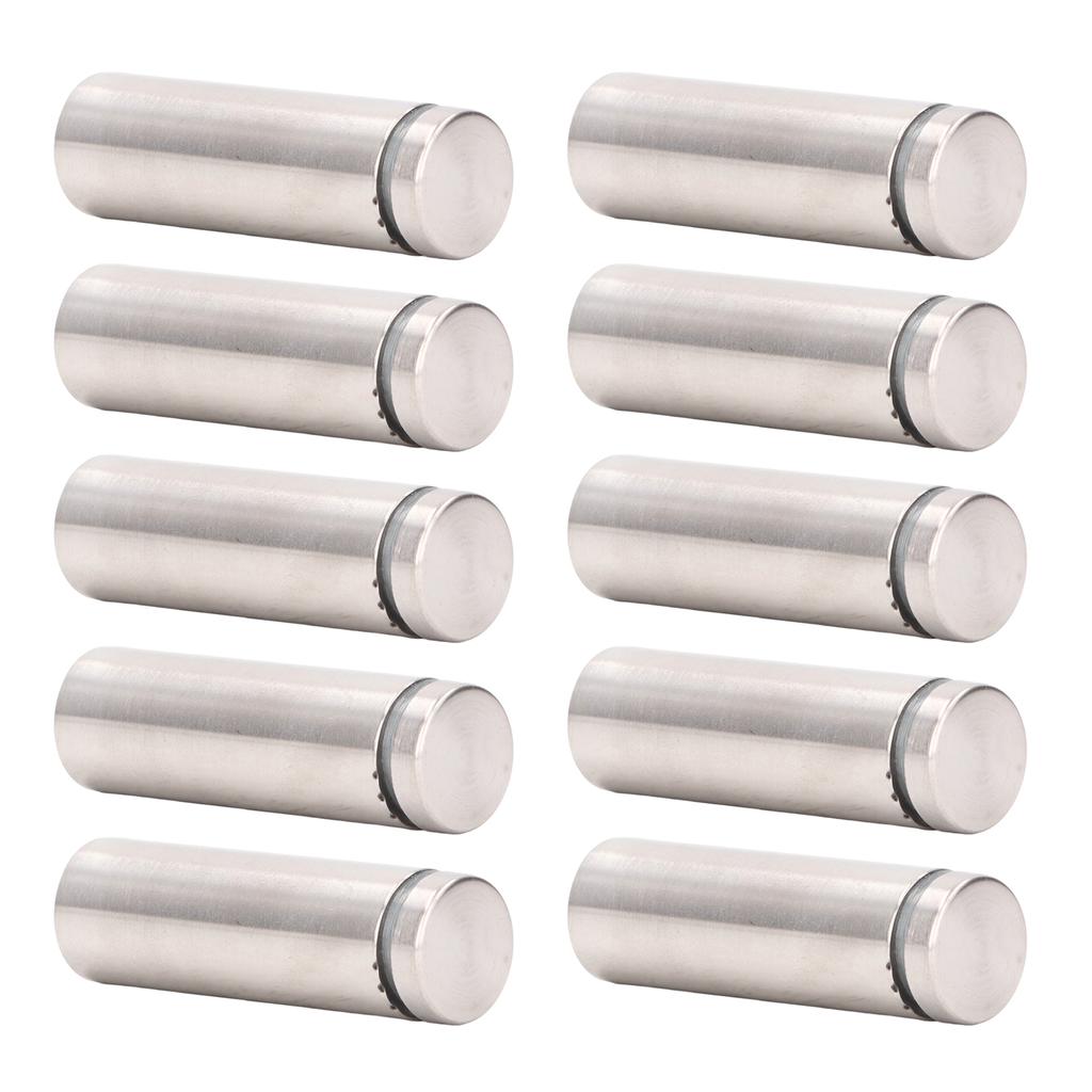 12Pcs Stainless Steel Standoff Screws Wall Sign Standoff Mounting Hardware Advertising Glass Standoff Nail For Hanging Acrylic Picture Frame Silver 19X25mm