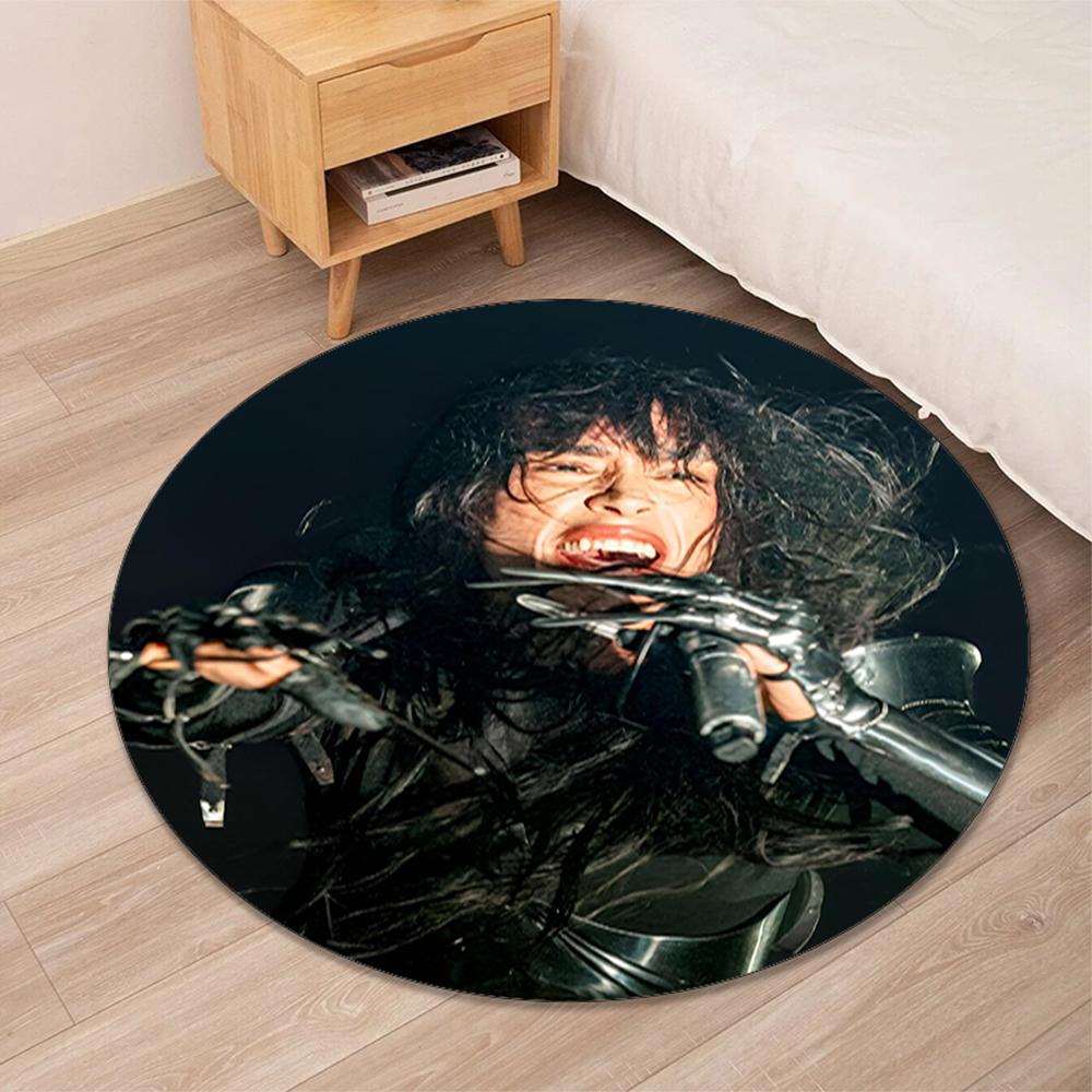 Loreen Printed Round Rug Carpet Chair Rug Area Rug Entryway Doormats,for Office Chair Living Room Bedroom Kitchen Room.