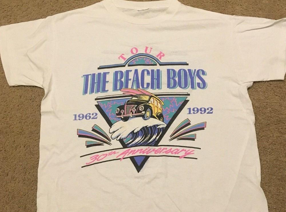 Vintage The Beach Boys Tour Jubilæum Herre T-shirt Hvid T-shirt Alle Størrelser JJ1152 Unisex T-shirt