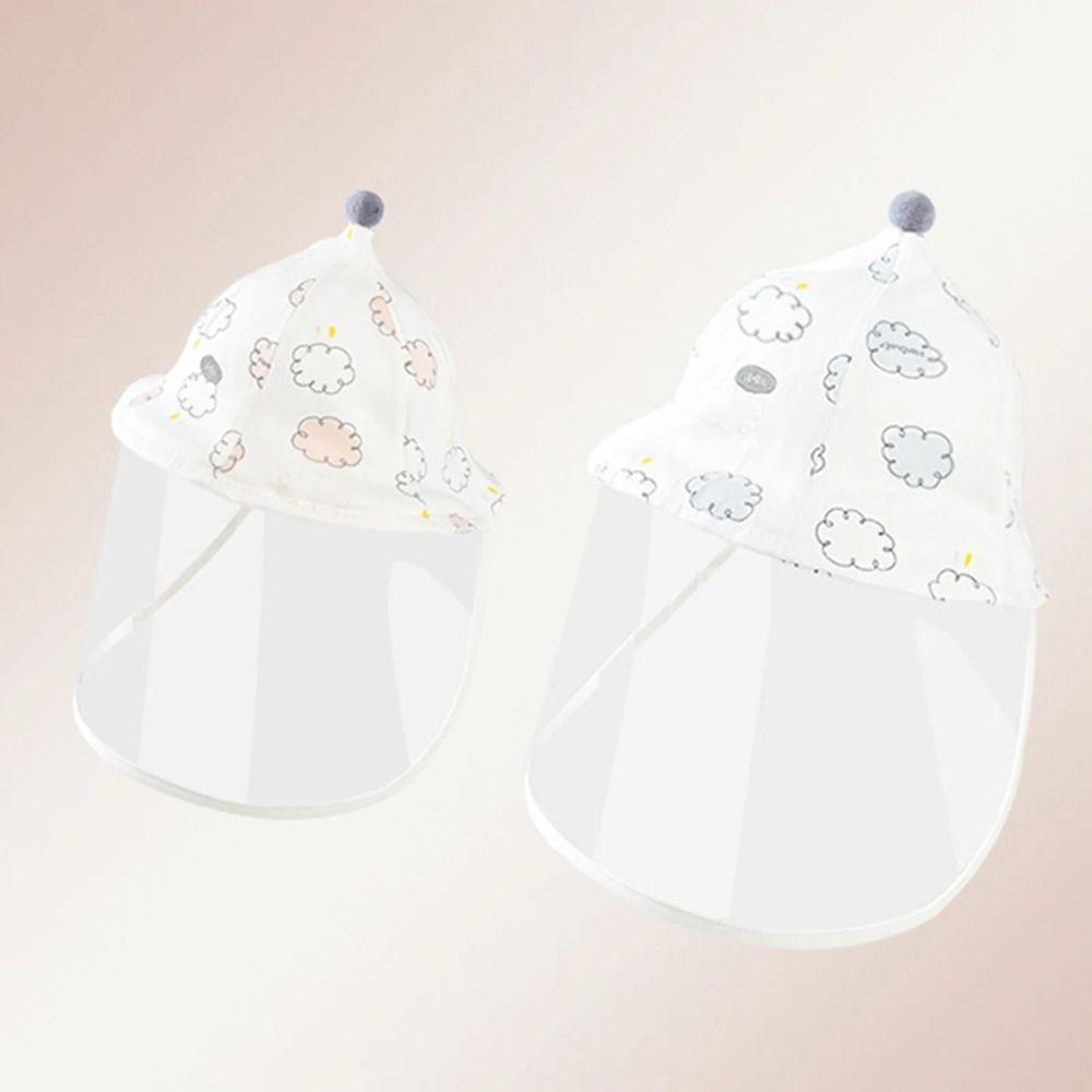 Anti-Droplet Newborn Protective Hat Breathable Fabric Kids Face Mask Hat  Spring Season