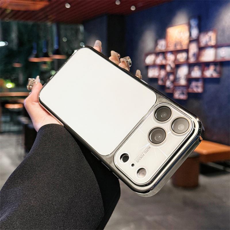 

Electroplated Matte Laser iPhone 16 Pro Case - Large Window, Drop-Proof PC Protective Cover for iPhone 15/14 iPhone 17 Pro Max