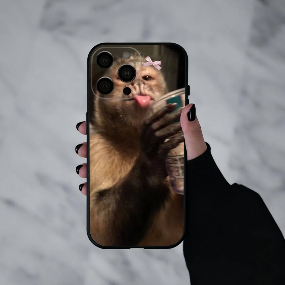 

Funny M-Monkey Memes Phone Case Silicone Soft For IPhone 17pro 16 15 14 13 12 11 X XR Plus Pro Max Plus iPhone14Plus