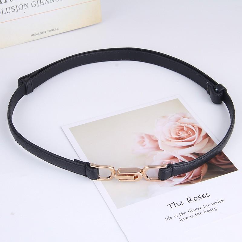 Thin Retro Gold Buckle Adjustable Women Belts Pu Leather Fashion Wild Skinny Waistbands Dress Jeans Pants Decorative Straps
