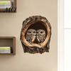 3D Owl Wall Decals Tree Hollow Sticker, Realistic Forest Animal Decal, Waterproof PVC Outdoor Weatherproof Murals Art Decor, Peel And Stick for Living