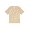 MLB New York Yankees Rücken Großes Logo Dopamin Lässig Locker Kurzarm T-Shirt Unisex T-Shirts Beige 3ATS33023-50BGS