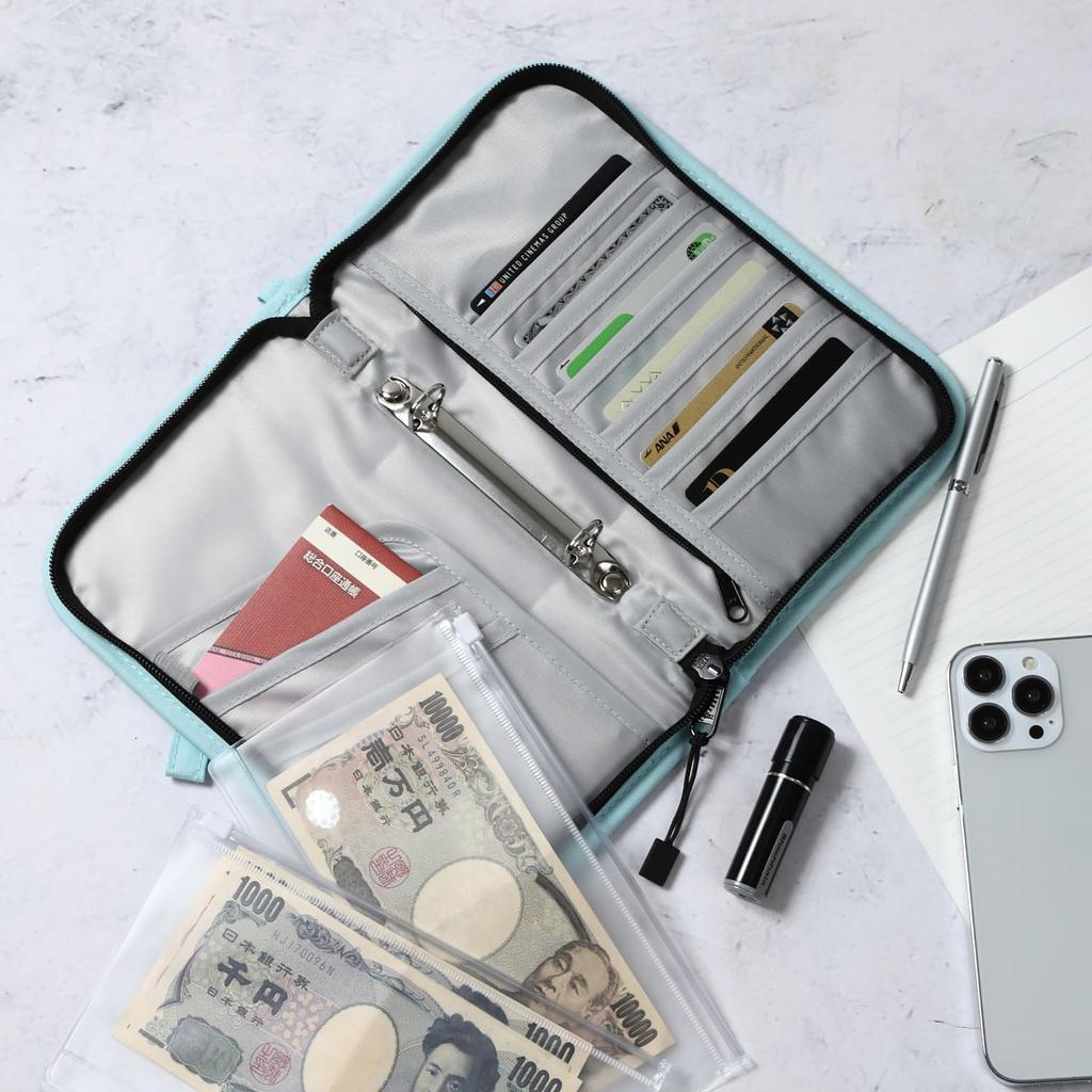 Household Management Pouch Savings Passport Case Gift Large Capacity Polyester Clear Zip Cases 2 Clear Card [FeasibleSite] [Develop Skills] (4 +