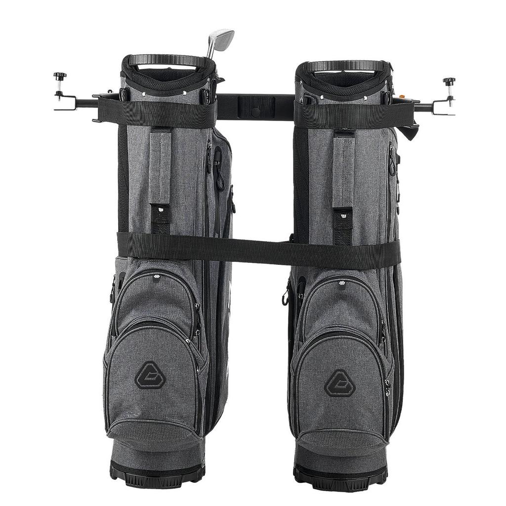 Golf Bag Holder Bracket Attachment Adjustable Bag Bar for Most 2+2 Cart