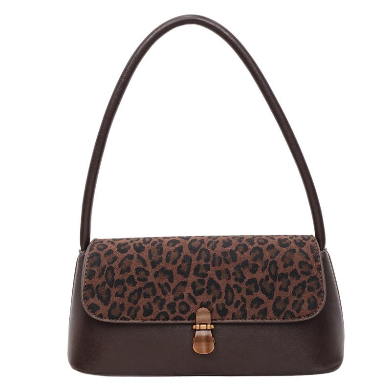 

Korean Style Leopard Print Baguette Underarm Bag - 2025 Fashionable, Versatile Handbag for Women 26*9*12cm