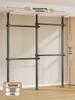 Floor-Standing Clothes Rack: Bedroom Hanger, Retractable Drying Rod, Coat & Hat Rack.