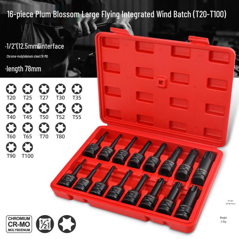 1/2" Electric Hex Socket Wrench and Screwdriver Bit Set