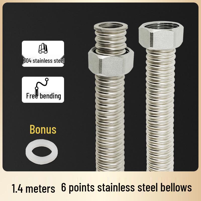 Stainless Steel Explosion-Proof Corrugated Water Inlet Hose for Heaters and Toilets