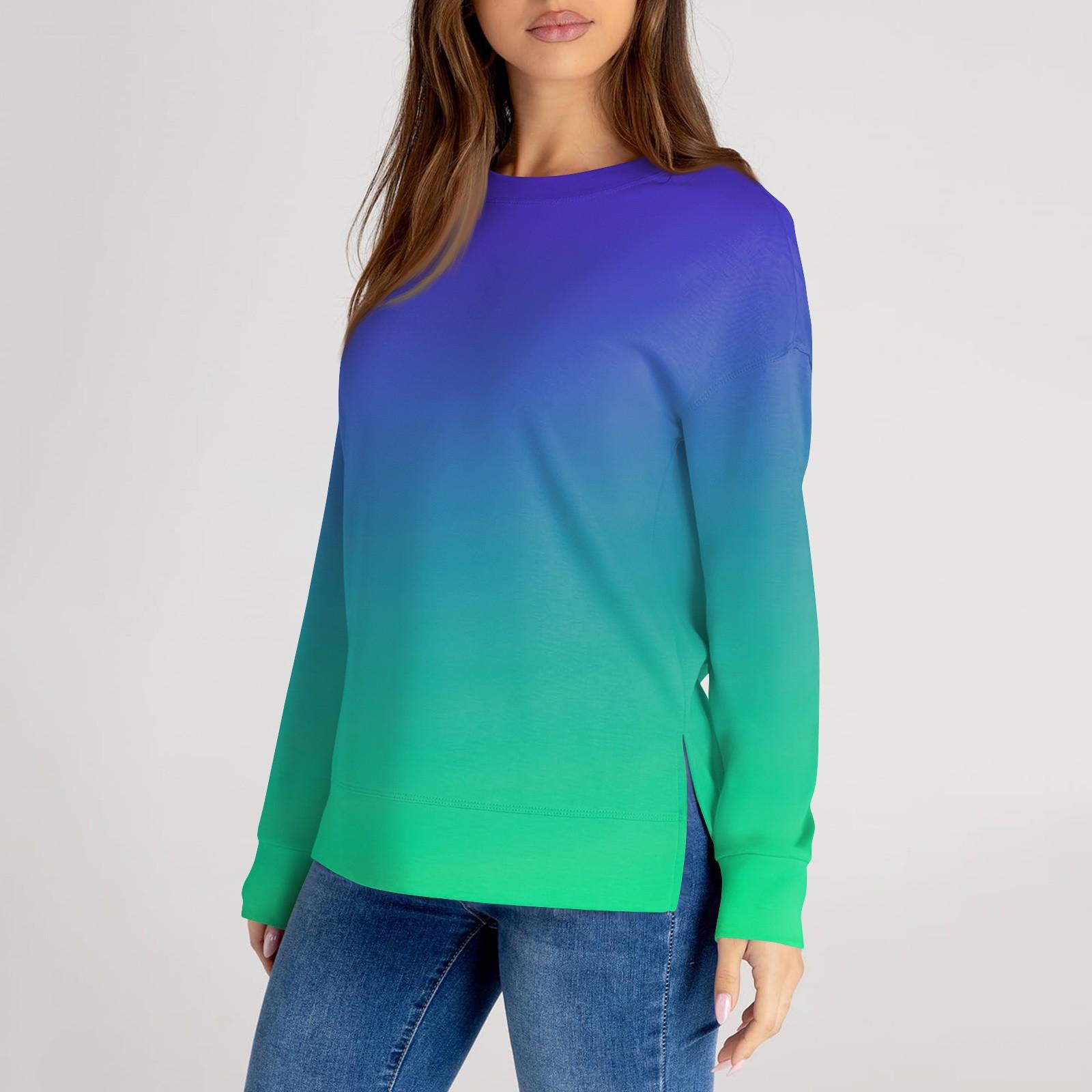 

Женский повседневный модный однотонный свитер с круглым вырезом и длинными рукавами M