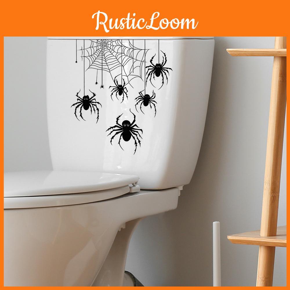 Web Spider Halloween Toilet Sticker Decor For Living Room Bedroom And Entryway