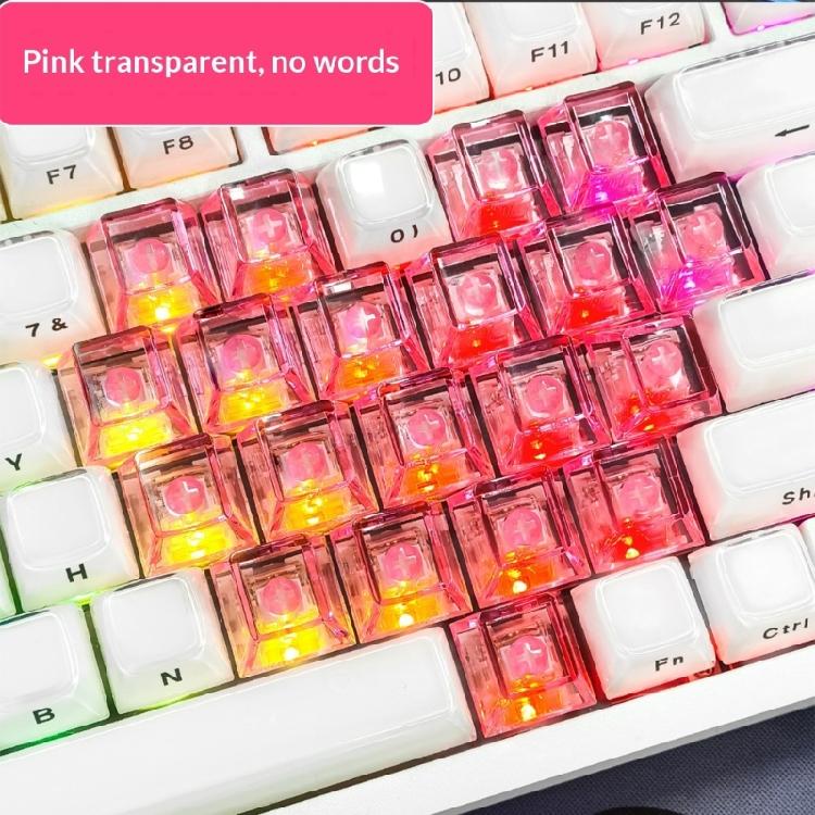 Ergonomic Original Profile 21 Key Backlit Keycaps Transparents PC Material With Storage Pouch For Office