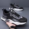 Men's Shoes Spring and Summer New Leather Mesh Casual Sports Shoes Versatile Breathable Soft Sole Non-slip Lightweight Running Shoes