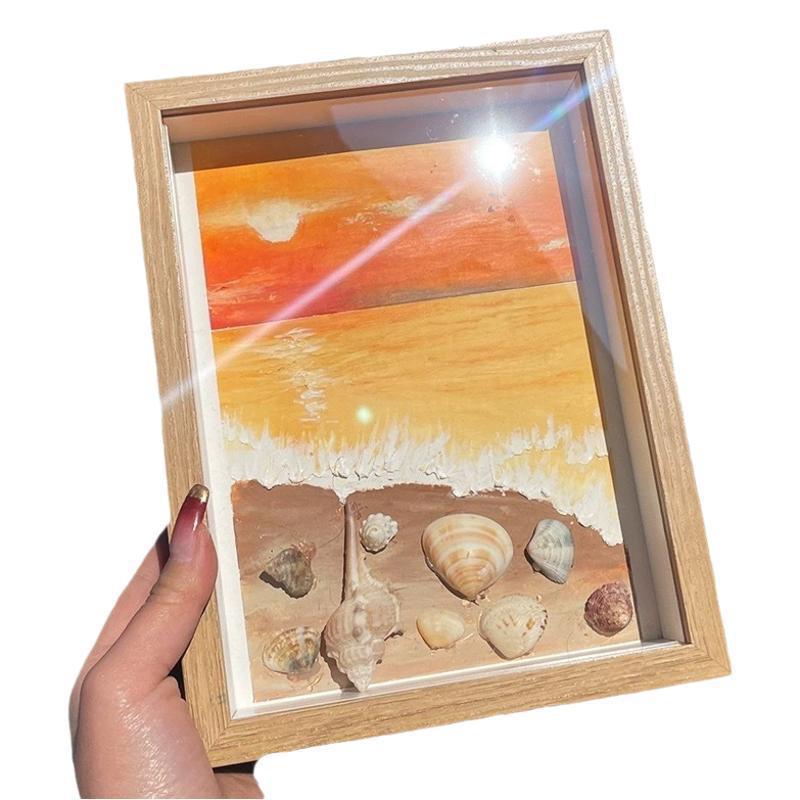 DIY Kindergarten Photo Frame Night Light - Handmade Texture Painting Gift