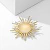 Fashion Rhinestone Opal Stone Sun Brooch Pin for Women Girls Elegant Cute Animal Crystal Corsage Brooches Clothes Jewelry Gift