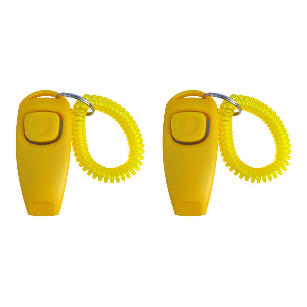 2 Stück Ergonomische Hundeklicker Pfeife Trainingsset Kunststoff Outdoor Gehtraining Gerät Für Rassen Kommandos Und Verhalten
