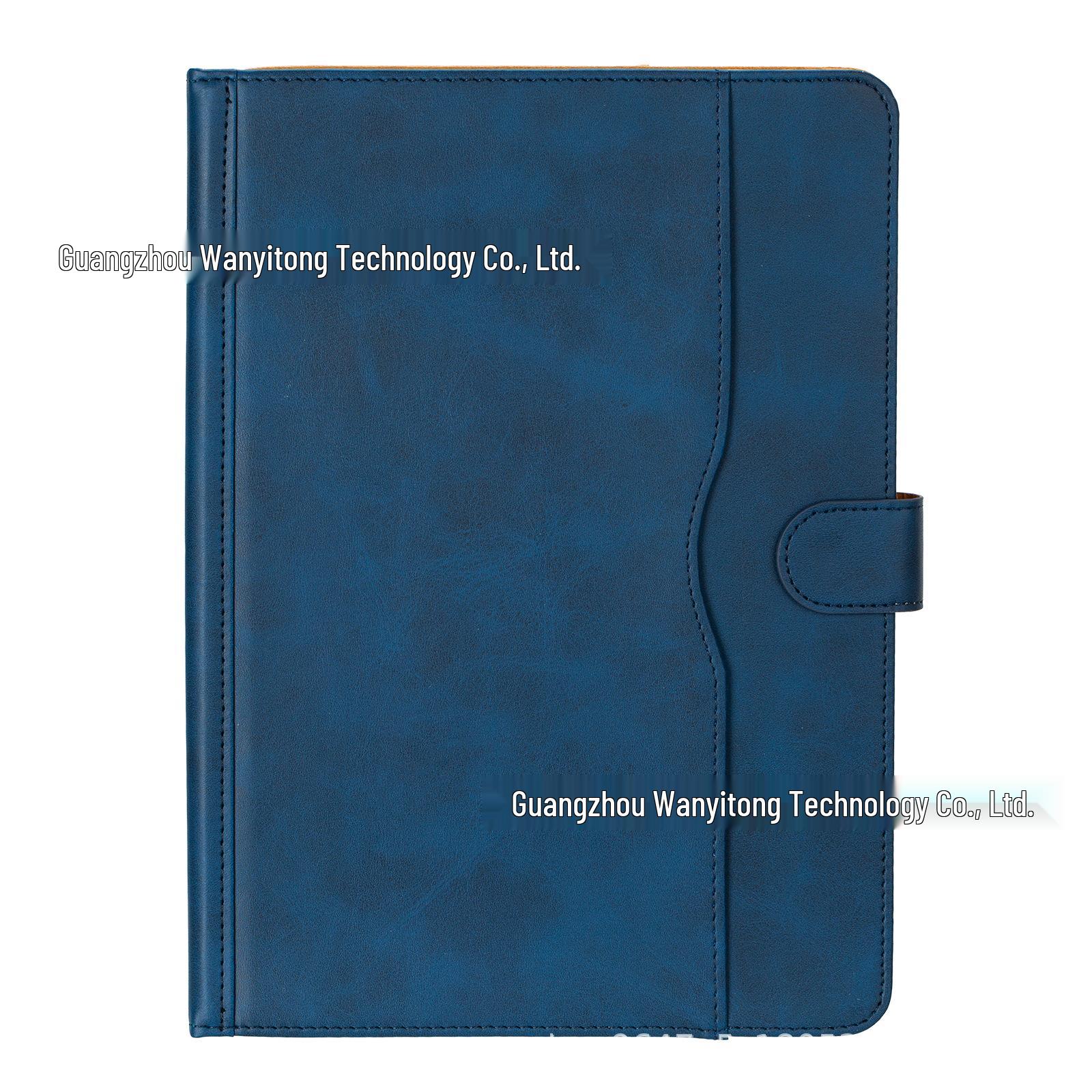 

Universal Two-Color Cowhide Leather Tablet Case with Silicone Pull Hooks for 7-10 Inch Models 11-12.4 inch