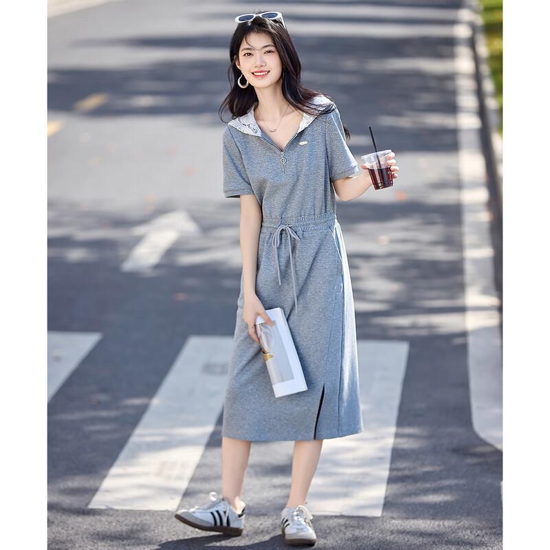 Women's Summer Lace Patchwork Hooded Sweatshirt Dress