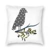 Polka Bird On A Branch Square Pillowcase Polyester Linen Velvet Creative Zip Decor Pillow Case Home Cushion Cover X