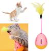 Detachable Plush Tassel Tumbler Cat Feeder Toy Interactive Kitten Play Toy  Indoor Kitten Amusement