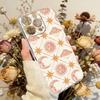 Sun Motif Phone Case Transparent Silicone Soft For iPhone 17 16 15 14 13 12 11 Mini Pro Max Plus