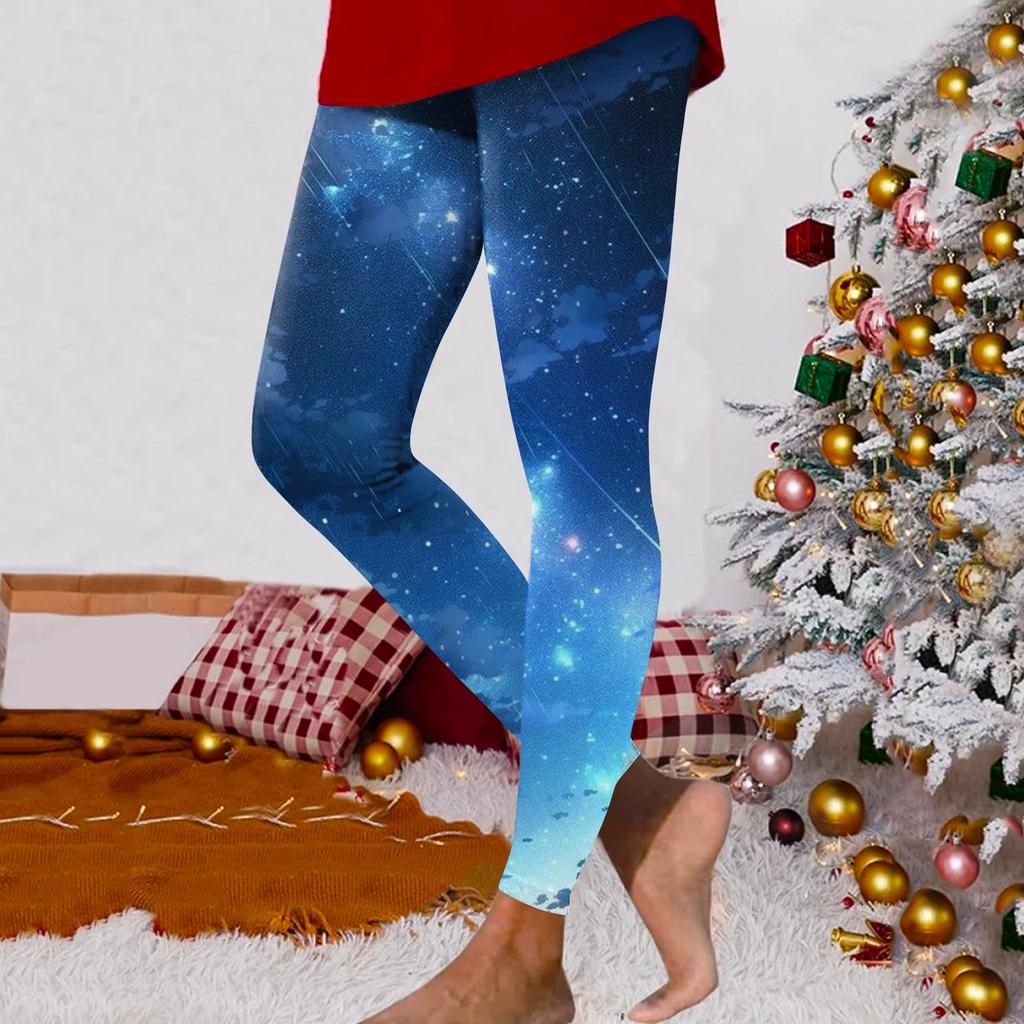 Women's Fashionable Printed Elastic Waist Slim Fit Elastic Yoga Casual Pants