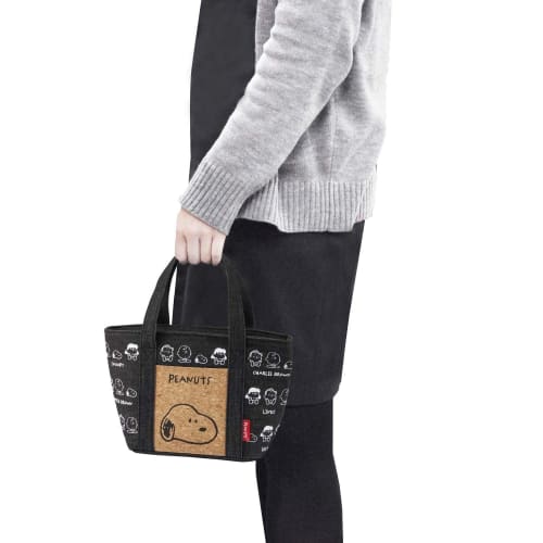 Skater Denim Cooler Bag with Cork Pocket, Tote Bag, Lunch Bag, Snoopy & Friends, KBCO3-A