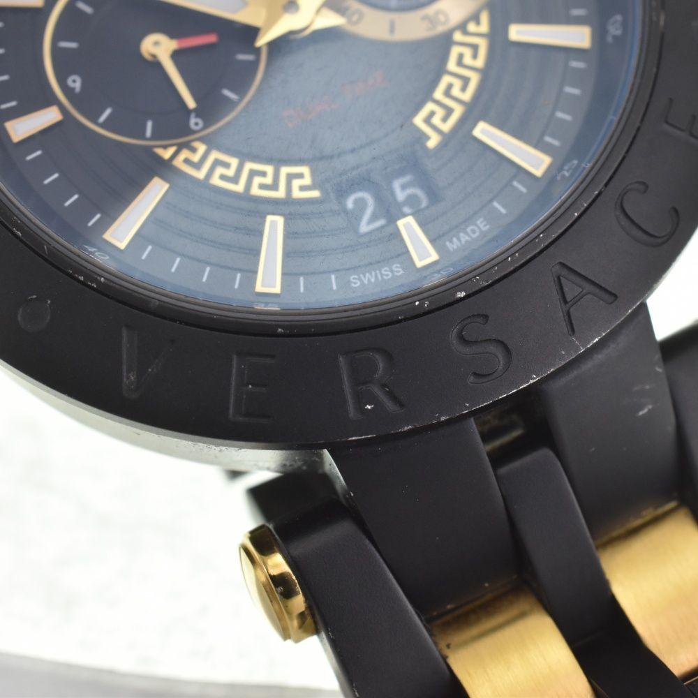 Used Lower Price Versace VERSACE VEBV00619 V Race Dual Time Chronograph Date Quartz Men's Good Product Box and Warranty Included #142818