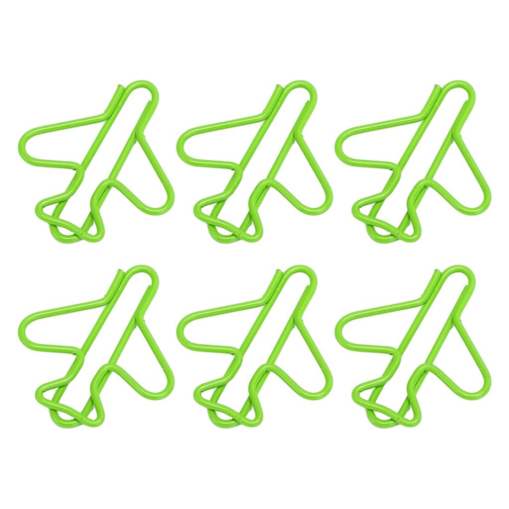 100Pcs Cute Paper Clips Plane Shape Design Covered Wire Bright Color   Paperclips for Scrapbook Card Papercraft