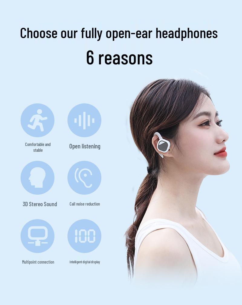 Cuffie In-Ear Bluetooth Wireless V58 con Cancellazione del Rumore, Display Digitale e Lunga Durata della Batteria per Sport e Viaggi