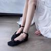 Japanese Style Women's Lace Trim Ankle Socks, Ballet Style with Straps, Low Cut, Invisible Design for Spring/Summer, Perfect with Small Leather Shoes.