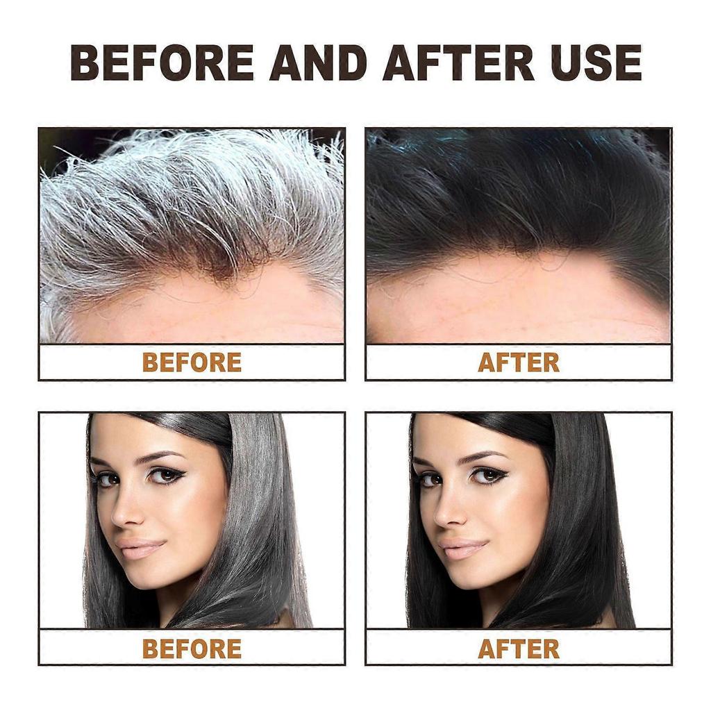 3PC Black Hair Spray Thick Nourishing Hair Roots Shiny Smooth Natural Black Hair
