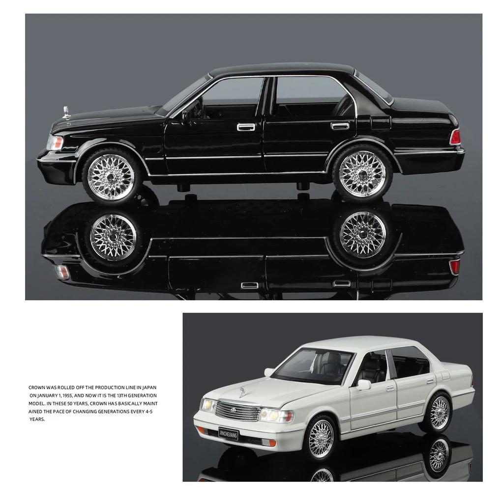 1/32 Toyota Crown Alloy Car Model Sound and Light Pull Back Children's Toy Collectibles Birthday gift