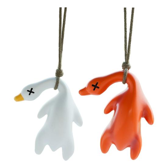 Yousheng Roast Duck Hanging Ornament Car Rearview Mirror Duck Hanging Decoration Resin Animal Figurine Pendant Car Interior Accessories